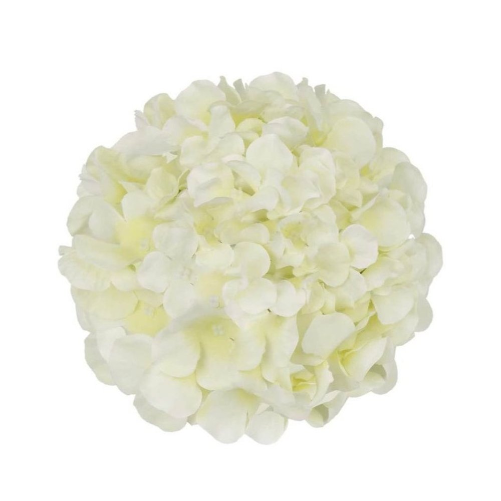 10 pack | Ivory Silk Hydrangea Artificial Flowers for Home Wedding Bouquet - Picture 3 of 7